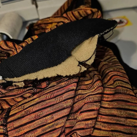 Exclusively Misook Woman Womens Orange Black Cardigan 2X *Pulls* - Picture 5 of 6